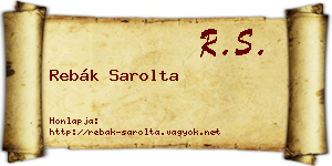 Rebák Sarolta névjegykártya